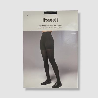 Wolford Women's Black Tummy 66 Control Top Tights Size M